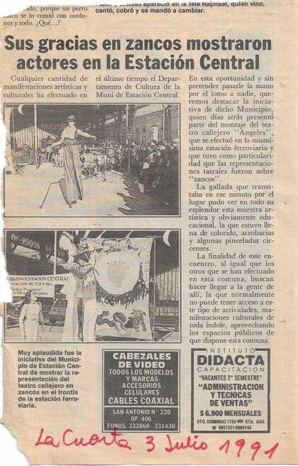 Teatro Provisorio en Estación Central 03-07-1991